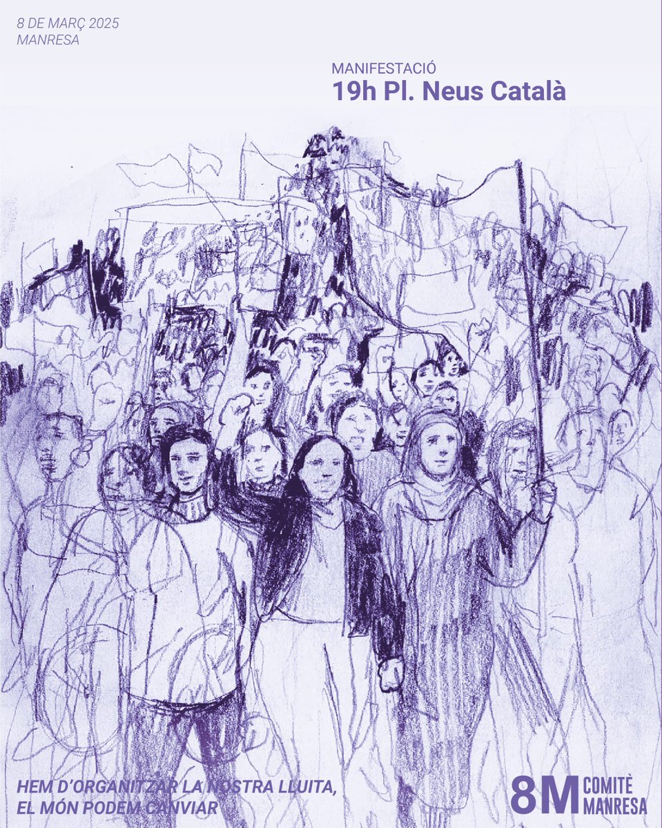 En aquest instant de la història, de desigualtat i violència econòmica salvatge, de crisi ecològica, por i incertesa, on el racisme i la mà dura sens presenten com a discurs únic, el moviment feminista serem barricada.

Organitzem la lluita feminista!

📍#8M Pl. Neus Català, 19h.