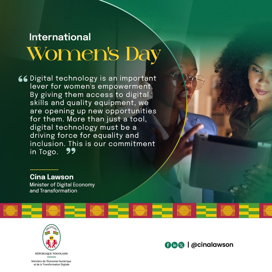 #IWD2025 #WomenInTech #InternationalWomensDay #DigitalTransformation #NumeriqueTg