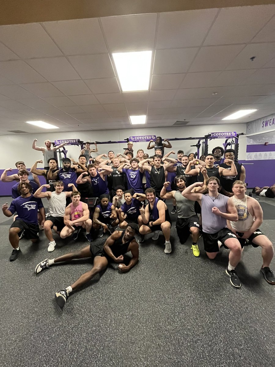 Last lift before Spring Break. Had a little fun with cut off shirts during their workout this morning.