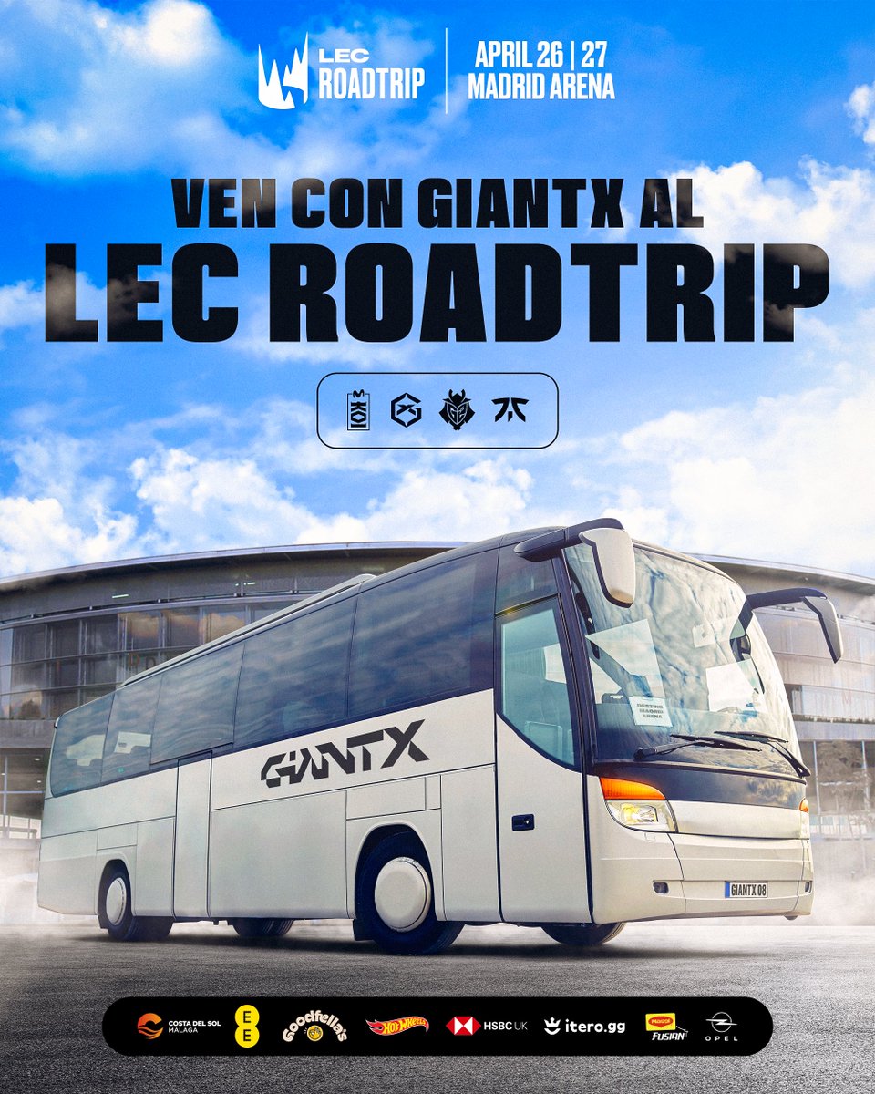 ¿Te vienes al #LECRoadtrip con GIANTX? 💙

Queremos ayudaros a viajar de forma organizada para apoyar al equipo y liarla en Madrid como nunca antes visto 👀

📝 Rellena este formulario para que un autobús de La Marea Azul salga desde tu ciudad: forms.gle/YbrDWMDjv1xVhn…