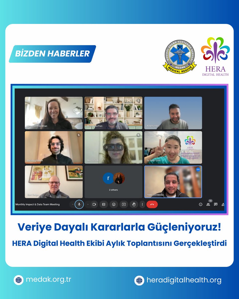 MEDAK (Medikal Arama Kurtarma Derneği) (@medakorgtr) on Twitter photo 📊 Veri odaklı kararlar için adım attık!
Bu ay ekip içi farkındalığı artırarak, HERA Mobile App & AMTI reklam performansını değerlendirdik ve WhatsApp HERA için lansman stratejilerini konuştuk.
<a href="/HERA_dHealth/">HERA Digital Health</a> 📊 Veri odaklı kararlar için adım attık!
Bu ay ekip içi farkındalığı artırarak, HERA Mobile App & AMTI reklam performansını değerlendirdik ve WhatsApp HERA için lansman stratejilerini konuştuk.
<a href="/HERA_dHealth/">HERA Digital Health</a>
