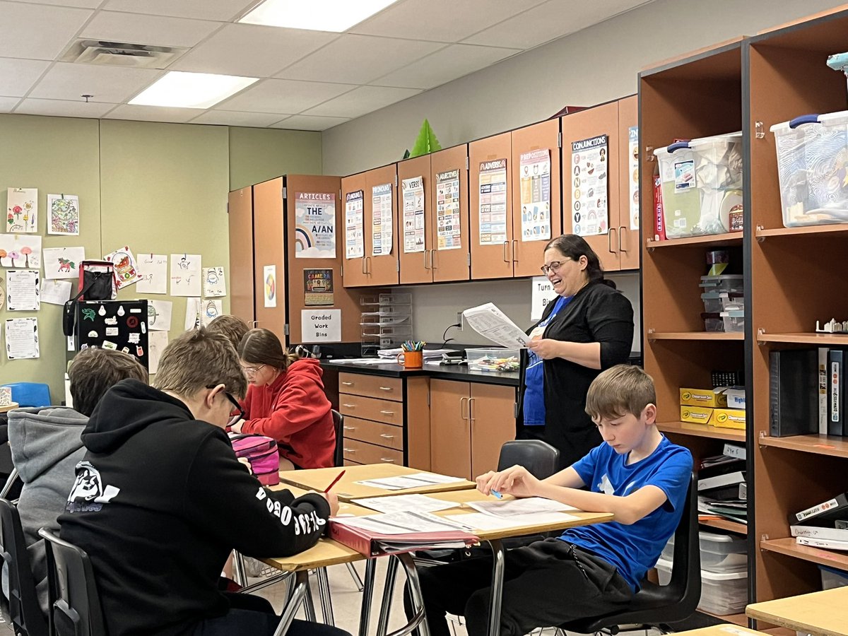 Teacher Spotlight of the Week goes to Mrs. Walker teaching 7th Grade ELA.  #GoPanthers