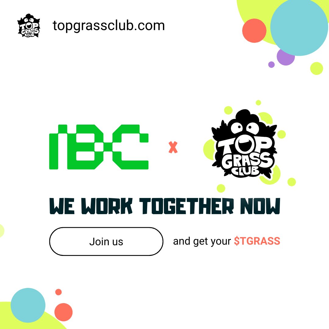 TopGrassClub's tweet photo. Big news! Top Grass Club is now partnering with @ibcgroupio 🔥
This collaboration will take $TGRASS to the next level, bringing more exposure, strategic expertise, and powerful networking to our ecosystem
Get your $TGRASS 🔗 https://t.co/hhlb1fAWnt
Stay tuned for big things ahead!