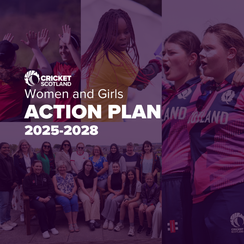 CricketScotland's tweet photo. Introducing our Women and Girls Action Plan, inspiring more women and girls to get involved in cricket in Scotland, on and off the field 💜

#ChooseCricket