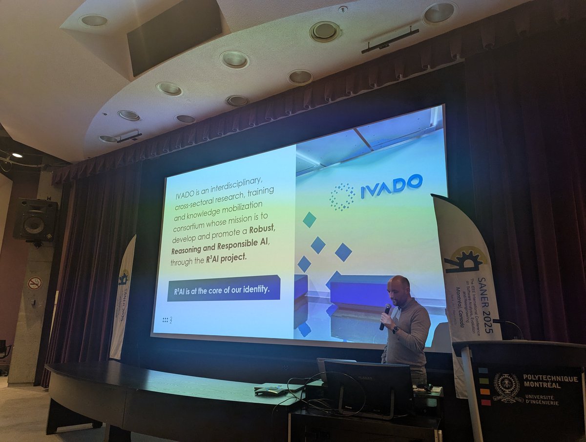 Fabien Perineau gave an introduction about <a href="/IVADO_Qc/">IVADO</a> activities at the opening of the <a href="/SANERconf/">IEEE SANER</a> third day keynote.