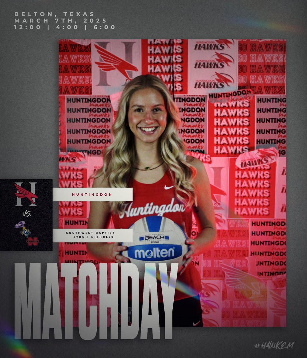 GAMEDAY!

Hawks Tennis returns to action at Piedmont

Baseball looks to keep rolling at home against Brevard

Beach Volleyball kicks off their Mary-Hardin Baylor tournament with three matches

#hawkem