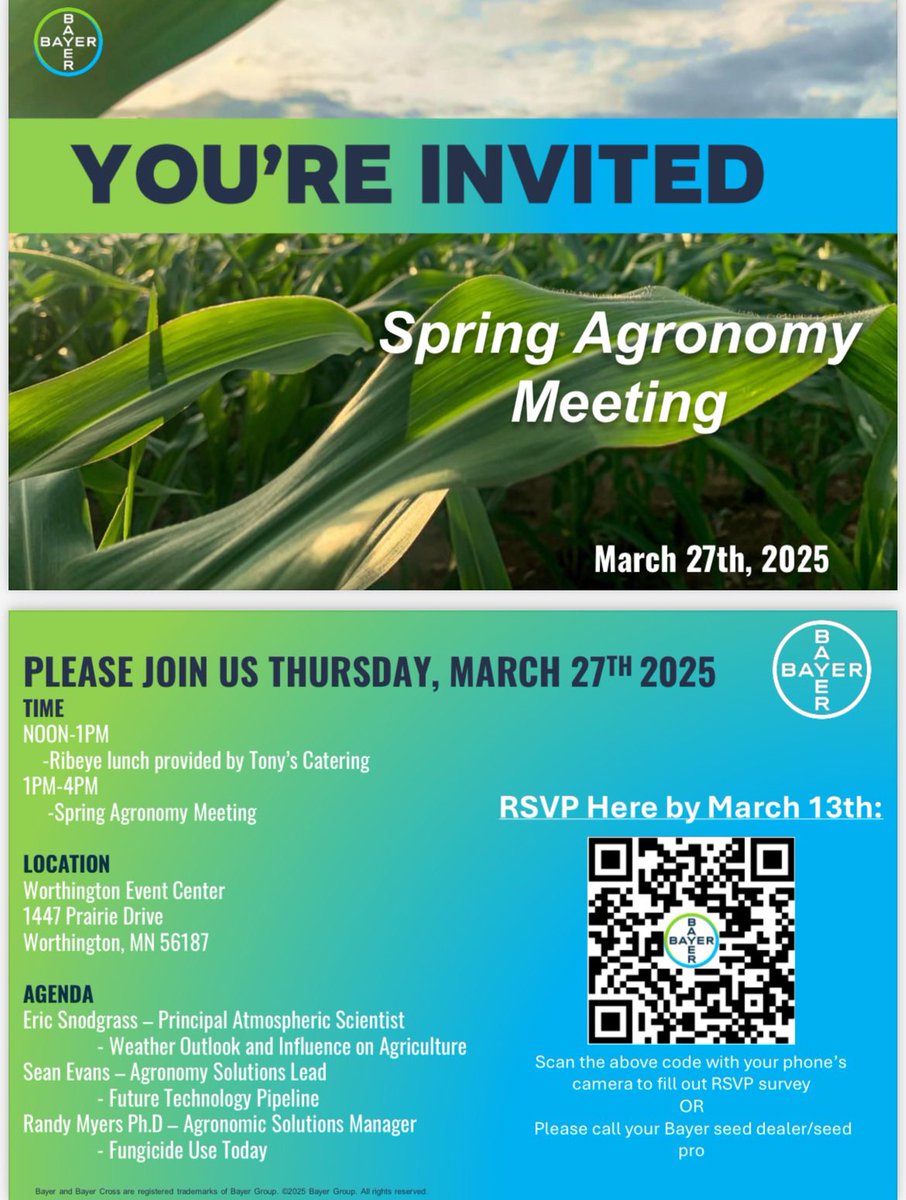 BigBenFast's tweet image. Join us for a Spring Agronomy meeting on March 27th