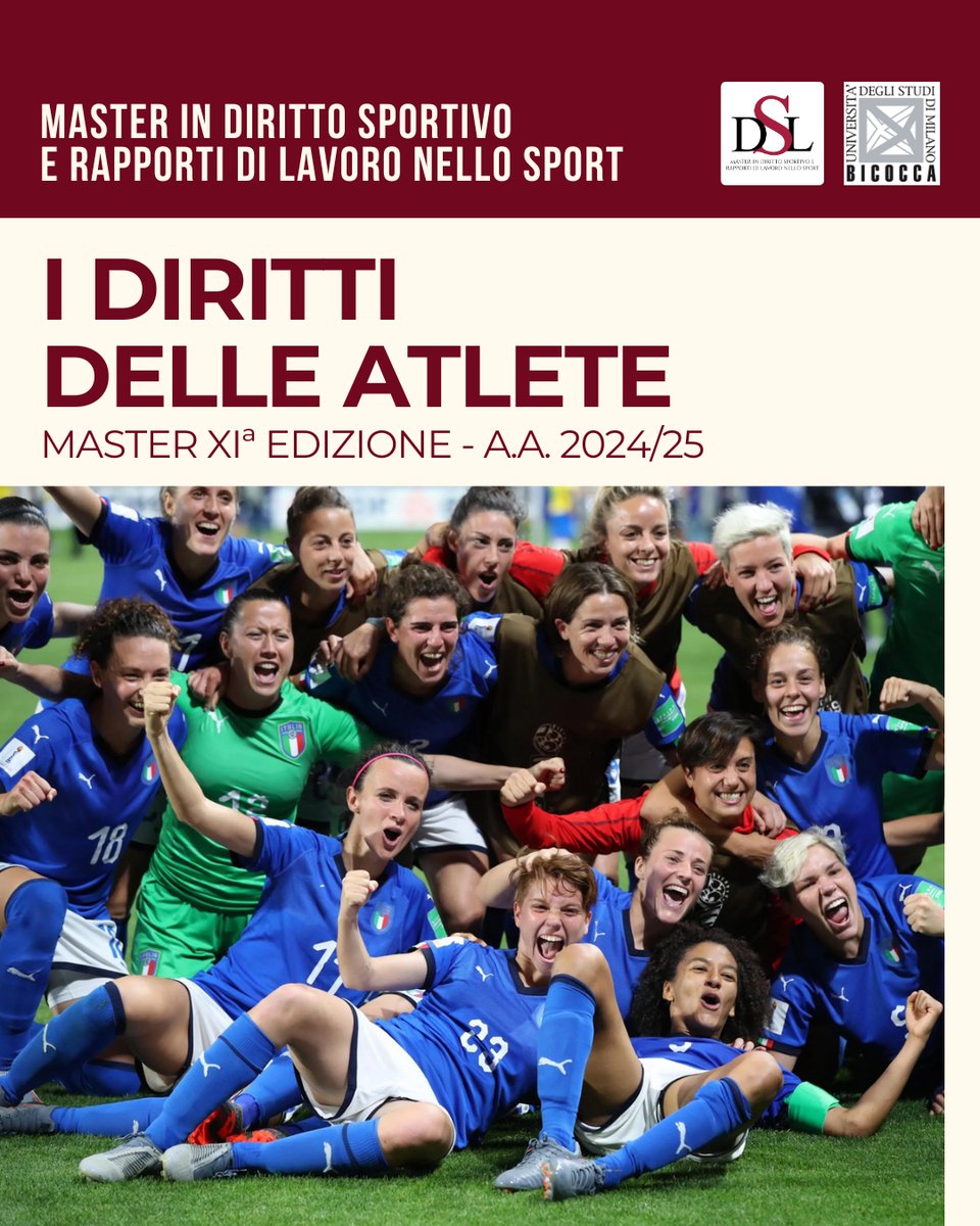 Master Diritto Sport (@masterdsl) on Twitter photo Il Master celebra la Giornata internazionale dei diritti delle donne.
L’articolo dal titolo ‘Sport e genere: la parità nel calcio professionistico’ della Prof. Tiziana Vettor, Direttrice del Master, è disponibile qui linktr.ee/masterdirittos…
<a href="/TizianaVettor/">Tiziana Vettor</a>
<a href="/unimib/">Università degli Studi di Milano-Bicocca</a> Il Master celebra la Giornata internazionale dei diritti delle donne.
L’articolo dal titolo ‘Sport e genere: la parità nel calcio professionistico’ della Prof. Tiziana Vettor, Direttrice del Master, è disponibile qui linktr.ee/masterdirittos…
<a href="/TizianaVettor/">Tiziana Vettor</a>
<a href="/unimib/">Università degli Studi di Milano-Bicocca</a>