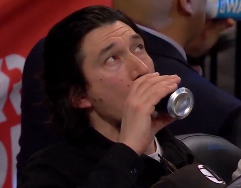 butnotome's tweet image. i would have never imagined that adam driver looking up at a jumbotron would be one of the most beautiful things i could ever see