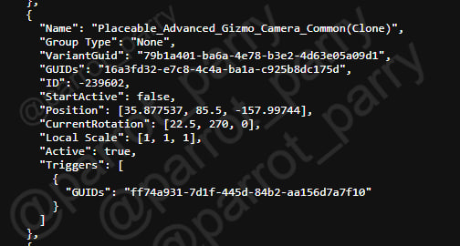 parrot_parry's tweet photo. π₯ CAMERAS ARE COMING IN THE GAME SOON
It seems like MT started to work on adding Cameras to the game as a logic-obstacle, that will be activated once someone triggers it.
You can see, for example, that it can be triggered by Trigger Zone.
#FallGuys #FallGuysLeaks https://t.co/YbaU8UgvVn
