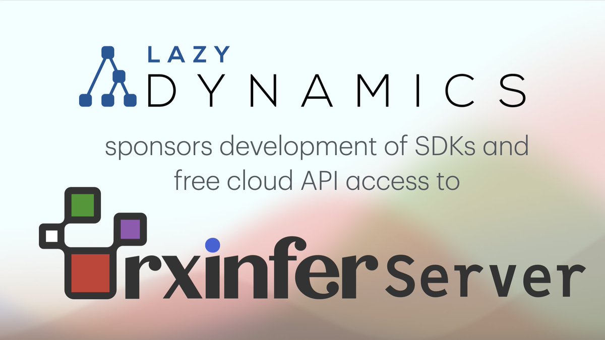 ReactiveBayes (@reactivebayes) on Twitter photo Excited to announce: <a href="/LazyDynamics/">Lazy Dynamics</a> is funding a new client-server infrastructure for RxInfer.jl to make probabilistic agents development accessible! Open source, free API access, Python/JS SDKs. Excited to announce: <a href="/LazyDynamics/">Lazy Dynamics</a> is funding a new client-server infrastructure for RxInfer.jl to make probabilistic agents development accessible! Open source, free API access, Python/JS SDKs.