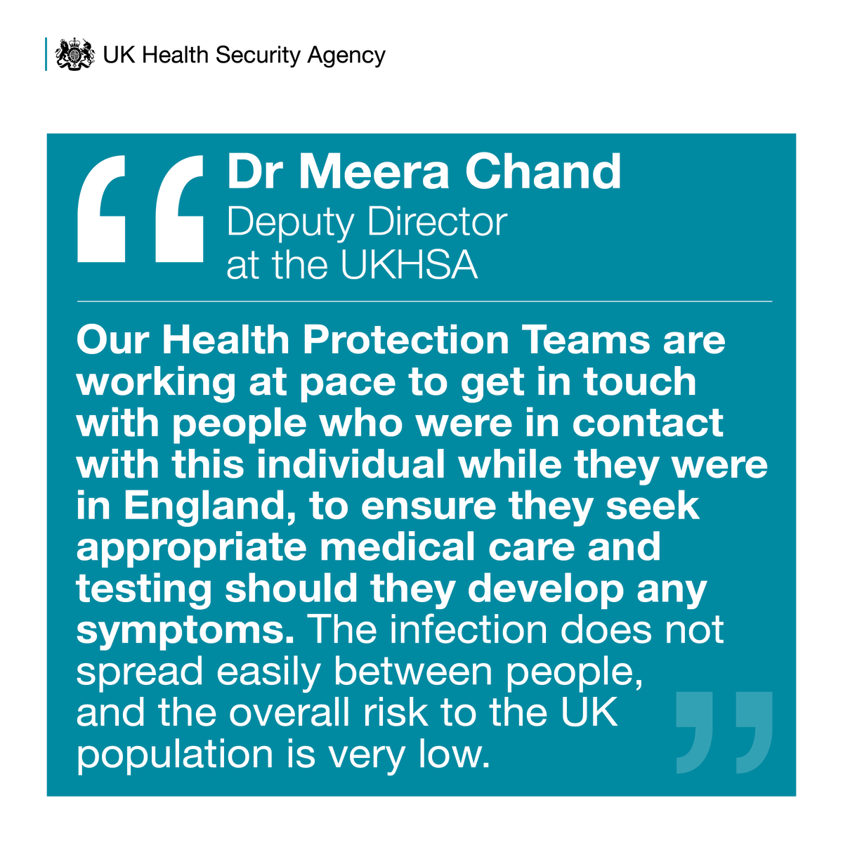 We are currently working to identify contacts of an individual who travelled to England while they were unwell with Lassa fever. This individual returned to Nigeria, where they were diagnosed.
Full story news 🔗📰
gov.uk/government/new…