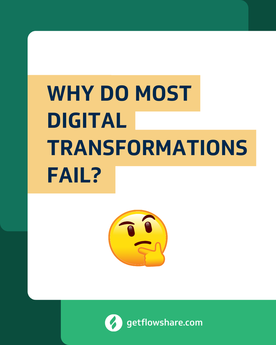 GetFlowShare's tweet image. ❓ Why do most digital transformations fail?
When migrating systems like SAP ECC to S/4HANA, the stakes are high. But it’s not just about the technology—it’s about people, processes, and adoption.
#FlowShare #DigitalTransformation #ProcessDocumentation #ERPDocumentation