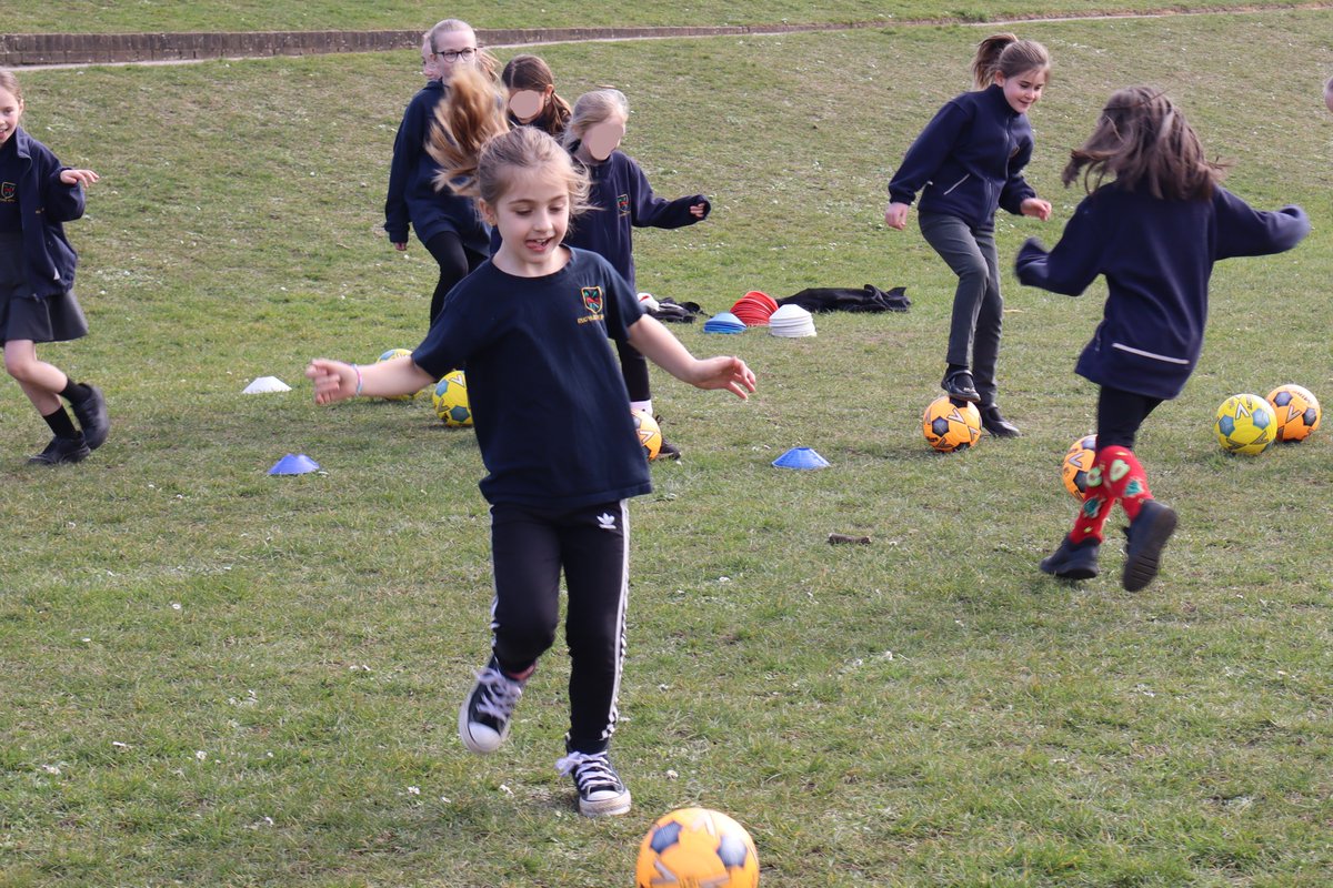 At RKPS, we place inclusivity at the heart of our school and today, we took part in the FA initiative '#letgirlsplay '. To nobody's surprise, it was a roaring success with the Lionesses of Rudyard stepping onto the hallowed turf to partake in some fun football activities!