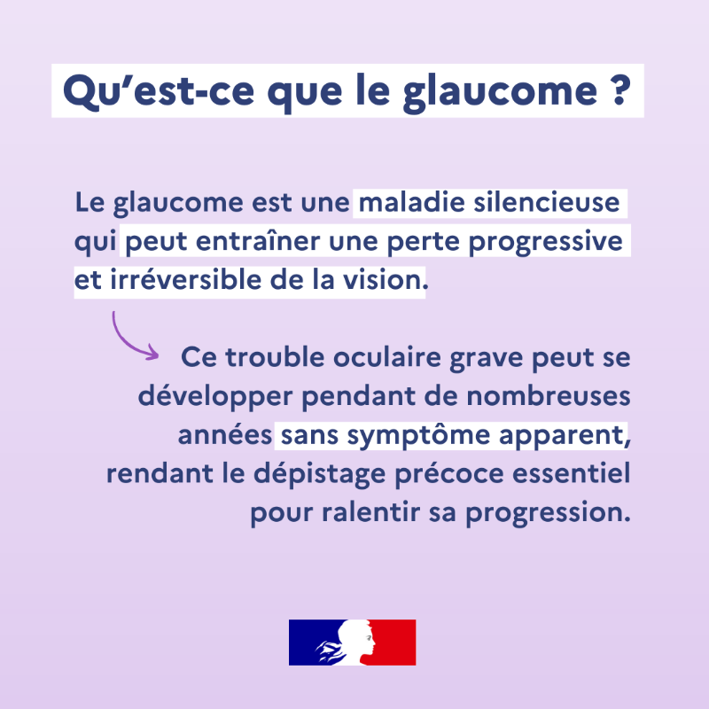 Sante_Gouv's tweet photo. 📆 C'est la semaine mondiale du #glaucome | Cette maladie silencieuse peut causer une perte de vision irréversible.

🔍 Souvent méconnue, elle évolue sans symptôme pendant plusieurs années, rendant le dépistage d'autant plus crucial. 

👉 Prenez soin de votre santé visuelle.
