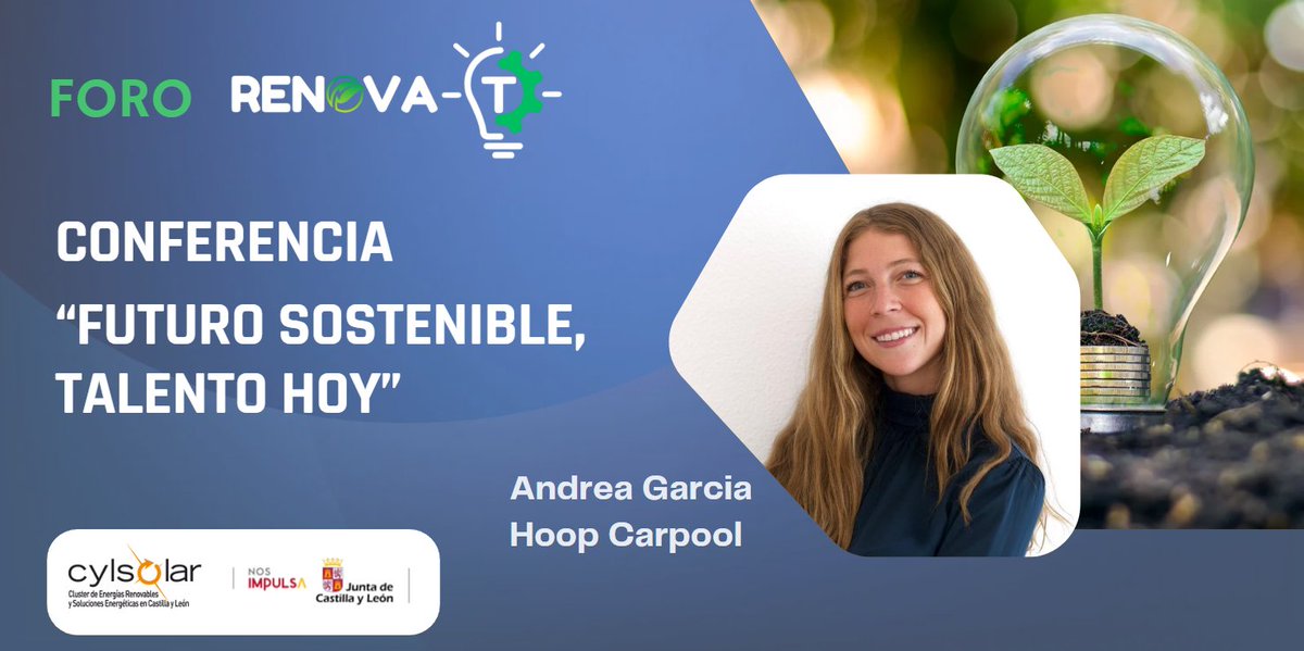 Cylsolar (@cylsolar) on Twitter photo ¡Ya queda menos para el #fororenovat! hoy te presentamos nuestra ponente Andrea Garcia <a href="/Hoop_Carpool/">Hoop Carpool 🚙</a> que nos hablará de futuro y de talento sostenible.
No te dejará indiferente...
cylsolar.com/evento-renova-… ¡Ya queda menos para el #fororenovat! hoy te presentamos nuestra ponente Andrea Garcia <a href="/Hoop_Carpool/">Hoop Carpool 🚙</a> que nos hablará de futuro y de talento sostenible.
No te dejará indiferente...
cylsolar.com/evento-renova-…