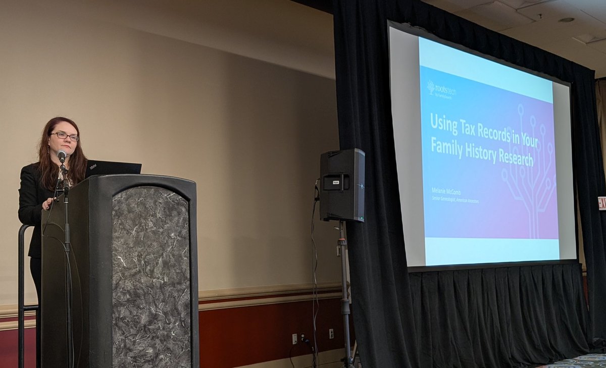 David Allen Lambert (@dlgenealogist) on Twitter photo <a href="/AncestorExperts/">American Ancestors</a> Senior Genealogist, Melanie McComb <a href="/ShamrockGen/">Melanie McComb | ☘️ The Shamrock Genealogist 🌳🧬</a> presenting on Using Tax Records in Family History Research today at <a href="/RootsTechConf/">RootsTech</a> #RootsTech2025 (8 am MT) Room 155E #Genealogy #TaxRecords <a href="/AncestorExperts/">American Ancestors</a> Senior Genealogist, Melanie McComb <a href="/ShamrockGen/">Melanie McComb | ☘️ The Shamrock Genealogist 🌳🧬</a> presenting on Using Tax Records in Family History Research today at <a href="/RootsTechConf/">RootsTech</a> #RootsTech2025 (8 am MT) Room 155E #Genealogy #TaxRecords