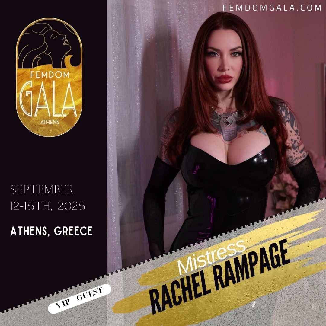 FemDom Gala (@femdomgala) on Twitter photo So happy to confirm that <a href="/_rachelrampage/">Rachel Rampage</a> will be joining <a href="/FemdomGala/">FemDom Gala</a> !!!
Location : Athens , Greece
Date : 12-15 September 2025 So happy to confirm that <a href="/_rachelrampage/">Rachel Rampage</a> will be joining <a href="/FemdomGala/">FemDom Gala</a> !!!
Location : Athens , Greece
Date : 12-15 September 2025