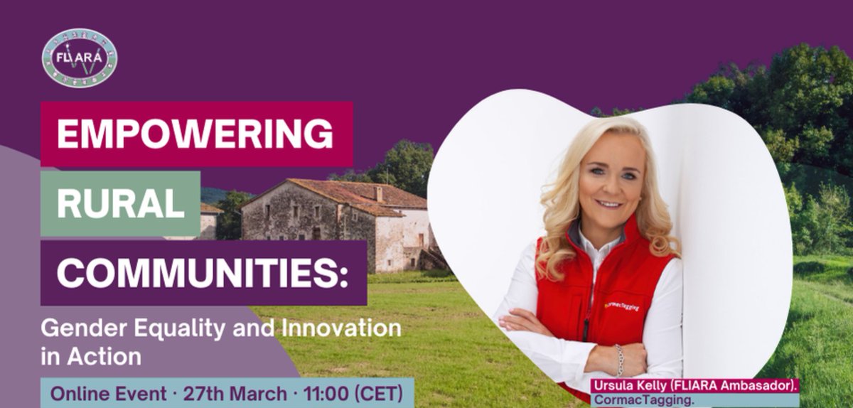 🌍 This #IWD2025, let’s stand with rural women! It’s time to #AccelerateAction for equality 🚀

📢 Join <a href="/FLIARA_Project/">FLIARA | Women in Agriculture and Rural Areas</a>'s webinar on March 7: Empowering Rural Communities: Gender Equality &amp; Innovation in Action fliara.eu/events/webinar…