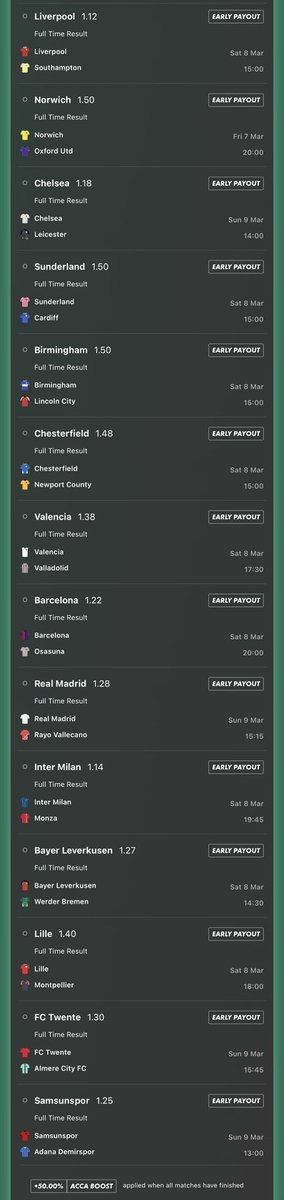 📊 The Value Vision ‘SAFE ACCA’

Friday - Sunday

@ 47.55

Like if you are on ❤️