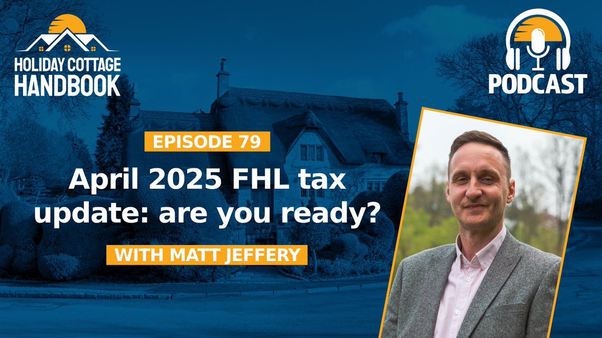 Host Planet (@host_planet_) on Twitter photo Are you prepared for the abolishment of the UK’s furnished holiday lettings tax regime?
If you’re a holiday let owner, you need to listen to this week’s #HCHPodcast featuring Matt Jeffery from Zeal Tax.
The episode is sponsored by <a href="/sykescottages/">Sykes Holiday Cottages</a>!
🎧 holidaycottagehandbook.com/podcast/episod… Are you prepared for the abolishment of the UK’s furnished holiday lettings tax regime?
If you’re a holiday let owner, you need to listen to this week’s #HCHPodcast featuring Matt Jeffery from Zeal Tax.
The episode is sponsored by <a href="/sykescottages/">Sykes Holiday Cottages</a>!
🎧 holidaycottagehandbook.com/podcast/episod…