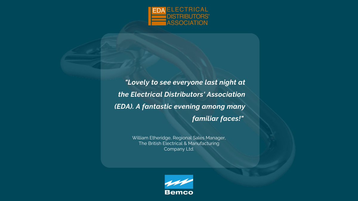 BEMCO🚹 (@bemcoelectrical) on Twitter photo We're back with another industry update! Last night, the Electrical Distributors' Association (EDA) Annual Awards Dinner set the stage for another year of partnership and progress in the electrical sector. <a href="/EDA_UK/">EDA - the Electrical Distributors' Association</a> We're back with another industry update! Last night, the Electrical Distributors' Association (EDA) Annual Awards Dinner set the stage for another year of partnership and progress in the electrical sector. <a href="/EDA_UK/">EDA - the Electrical Distributors' Association</a>