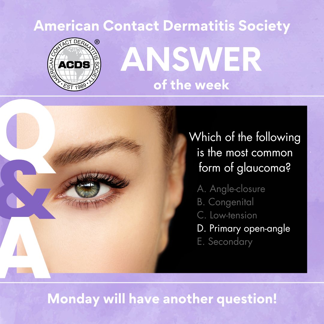 ACDS_Dermatitis's tweet photo. For more information, go to https://t.co/LouhQdvG0d.
Did you get it right? Earn CME by completing the Self Assessments in Dermatitis!
#ACDS_Dermatitis #DermatitisJrnl #patchtesting #dermatitis #medtwitter #dermtwitter #aadmember #answeroftheweek https://t.co/ZVVwmR5X0h
