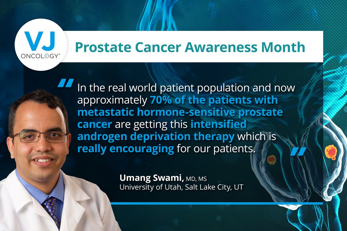 VJOncology's tweet image. March is #ProstateCancerAwarenessMonth in the UK 📣

How are #realworld treatment patterns evolving for mHSPC?

Umang Swami, MD, MS, shares insights on rising ADT intensification rates, aligning with guideline-based care.

Watch here 👉 ow.ly/louz50VcCyx

#uroonc #pcsm