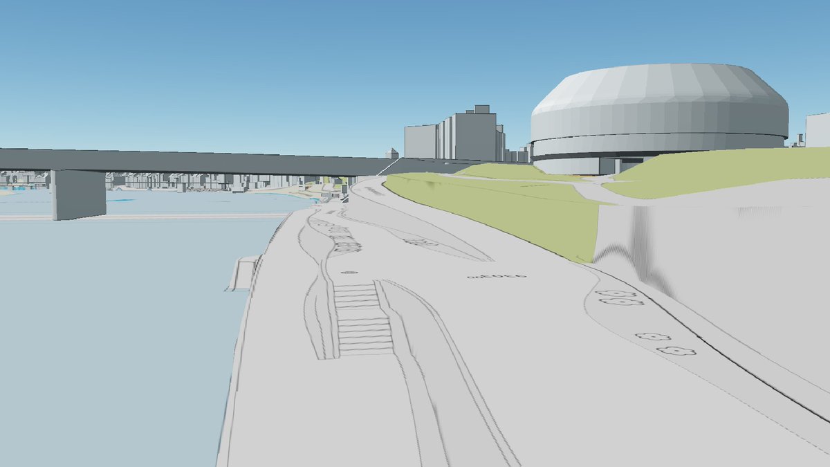 Für ein noch realitätsnäheres Abbild von Basel-Stadt wird das Stadtmodell im 3D Viewer (3d.geo.bs.ch) neu mit Bruchkanten dargestellt. Ein schönes Beispiel einer solchen naturgetreuen Darstellung zeigt sich am Rheinufer (siehe Bilder). Viel Spass beim Entdecken!