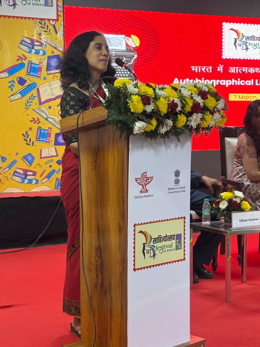 SrilataKrishnan's tweet image. I was on a panel devoted to Autobiographical Writing at the Festival of Letters organized by the @sahityaakademi and so I spoke about the richness of life material, of the experience of being a parent, of writing my book This Kind of Child: The Disability Story.