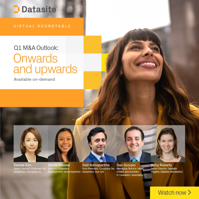 dmgandia's tweet photo. On demand now! Hear what Datasite's expert-led panel had to say about key trends of 2025, the impact of Trump's presidency, TMT domination, AI, and dealmaker close rates during the Q1 M&amp;A Outlook webinar. Watch the replay https://t.co/hibMQvFvOK https://t.co/irRSZGhiun