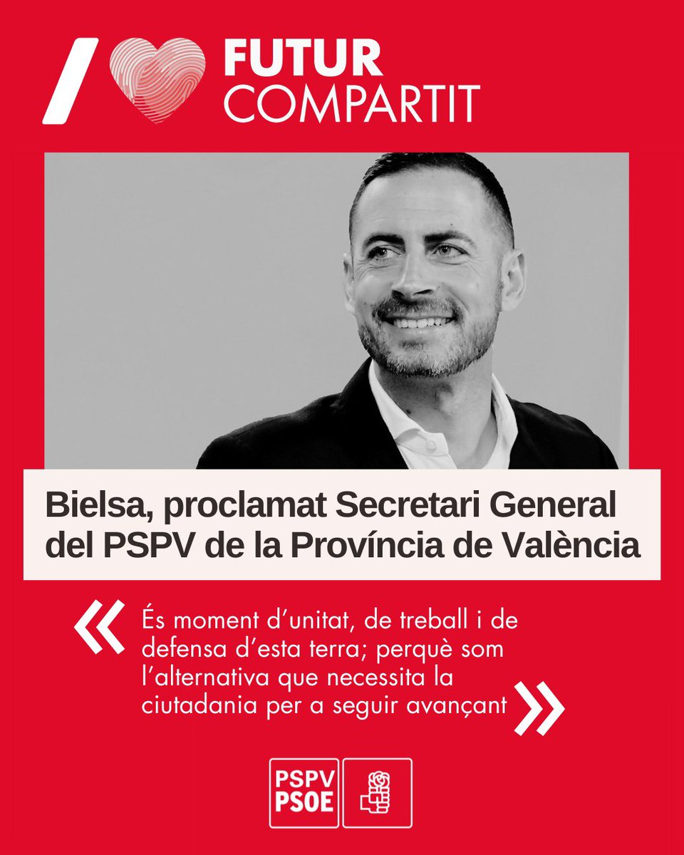 CarlosFBielsa's tweet image. 🫰🏻❤️ Gràcies a tota la militància. La vostra veu, la vostra força, la vostra il·lusió per millorar la societat ho ha fet possible.

💪🏻És moment d’unitat, de treball i de defensa d’esta terra perquè som l’alternativa que necessita la ciutadania per a seguir avançant!…