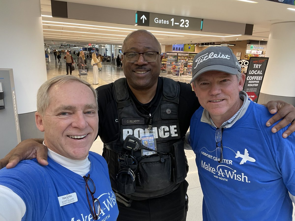 Shaun Micheel (@shaunmicheelpga) on Twitter photo Really appreciate the <a href="/MEM_PoliceDept/">Memphis Police Dept</a> and <a href="/TSA/">TSA</a> for all that they do for the families of <a href="/MakeAWish/">Make-A-Wish America</a> to ensure an incredible travel experience with their Wish child. Today was my 2nd and final ātrainingā day as an airport greeter. <a href="/flymemphis/">Memphis International Airport (MEM)</a> <a href="/AmericanAir/">americanair</a> Really appreciate the <a href="/MEM_PoliceDept/">Memphis Police Dept</a> and <a href="/TSA/">TSA</a> for all that they do for the families of <a href="/MakeAWish/">Make-A-Wish America</a> to ensure an incredible travel experience with their Wish child. Today was my 2nd and final ātrainingā day as an airport greeter. <a href="/flymemphis/">Memphis International Airport (MEM)</a> <a href="/AmericanAir/">americanair</a>