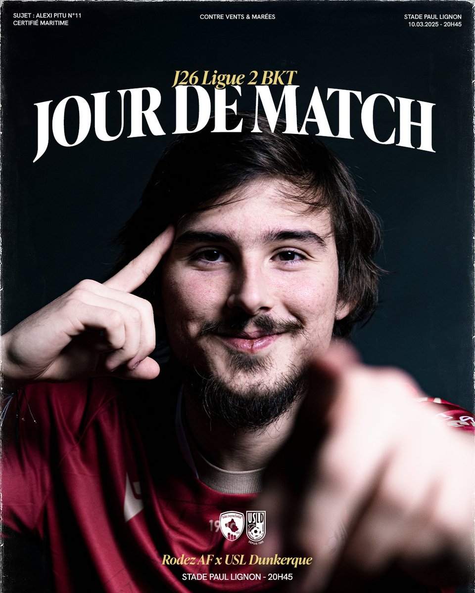 USL DUNKERQUE ๐ฌ (@usldunkerque) on Twitter photo โ๏ธ ๐๐๐๐ ๐๐ ๐๐๐๐๐ โ๏ธ
๐ <a href="/OfficielRAF/">Rodez Aveyron Football</a>
โ๏ธ 20h45
๐ Stade Paul Lignon
๐ฑ En live sur notre application mobile, Facebook & X
๐บ Diffusรฉ sur <a href="/beinsports_FR/">beIN SPORTS</a>
#TeamUSLD โ๏ธ ๐๐๐๐ ๐๐ ๐๐๐๐๐ โ๏ธ
๐ <a href="/OfficielRAF/">Rodez Aveyron Football</a>
โ๏ธ 20h45
๐ Stade Paul Lignon
๐ฑ En live sur notre application mobile, Facebook & X
๐บ Diffusรฉ sur <a href="/beinsports_FR/">beIN SPORTS</a>
#TeamUSLD