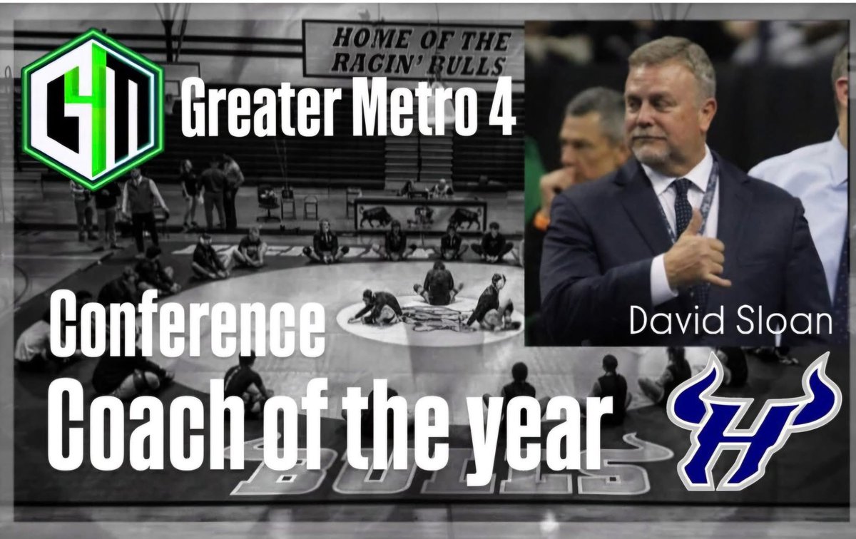 Congrats to our Wreslting coach, Coach Sloan on being named Coach of the Year in the Greater Metro 4A.