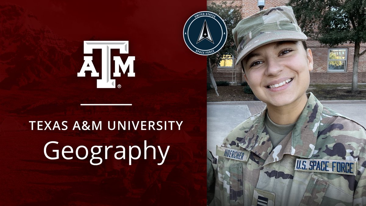TAMU Geography (@tamugeography) on Twitter photo ππ Chloe Hoercher is combining her love for space and leadership in the <a href="/AggieCorps/">TAMU Corps of Cadets</a>, while majoring in <a href="/TAMU/">Texas A&M University</a>Geography, to prepare for a future in the <a href="/SpaceForceDoD/">United States Space Force</a>. As part of the <a href="/TAMUFTAB/">Fightinβ Texas Aggie Band</a>, she represents @TAMU with true Aggie spirit! ππΌ
Read more: tx.ag/GEOGSpaceForce ππ Chloe Hoercher is combining her love for space and leadership in the <a href="/AggieCorps/">TAMU Corps of Cadets</a>, while majoring in <a href="/TAMU/">Texas A&M University</a>Geography, to prepare for a future in the <a href="/SpaceForceDoD/">United States Space Force</a>. As part of the <a href="/TAMUFTAB/">Fightinβ Texas Aggie Band</a>, she represents @TAMU with true Aggie spirit! ππΌ
Read more: tx.ag/GEOGSpaceForce