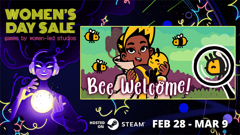 Check out the #WomensDaySale by <a href="/wingsfundme/">WINGS</a>
on <a href="/Steam/">Steam</a>!

🐝🔎 Can you run a bee motel and solve the clues to find your guests among dozens of other bees?  Give it a try with the #SteamDemo of #BeeWelcome!
#cozygame #IndieDev #gamedev #indiegame  #CozyVibes