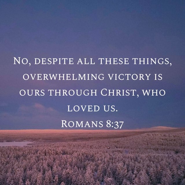 DavidKYong's tweet photo. “No, despite all these things, overwhelming #victory is ours through #Christ, who #loved #us.”
Romans 8:37 NLT https://t.co/7vbWIaBapk
