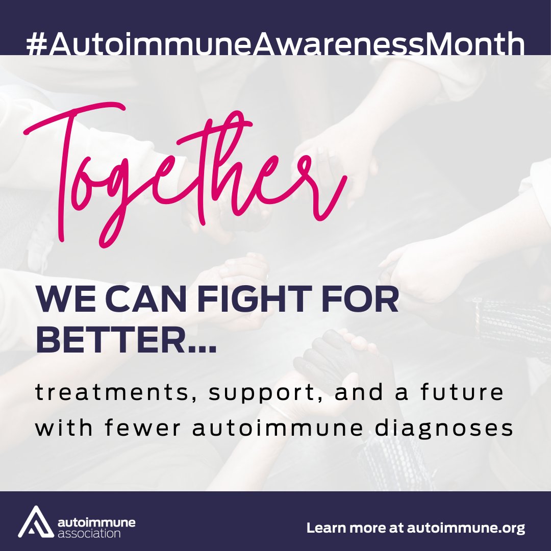 March is #AutoimmuneAwarenessMonth! With over 100 autoimmune diseases impacting millions, we must push for faster diagnoses, better treatments, and stronger advocacy. Join @autoimmuneassoc in raising awareness and pushing for change! 💜📣