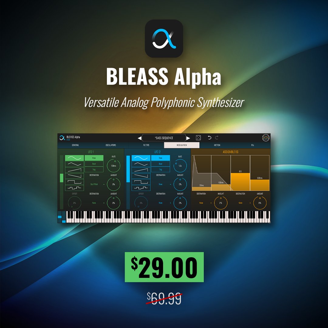 𝜶 BLEASS Alpha, the Versatile Analog Polyphonic Synthesizer is currently on sale! (58% OFF for a limited time.)
📷 Check it out: bleass.com/alpha
