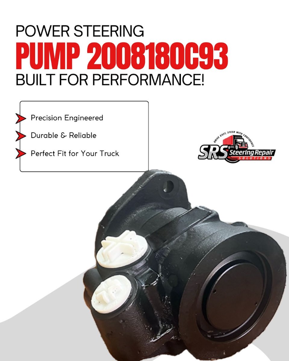 steeringrepair's tweet image. 🔧🚛Looking for a reliable Power Steering Pump (2008180C93)?
✅ Precision Engineered
✅ Durable &amp;amp; Reliable
✅ Perfect Fit for Your Truck
Keep your steering system in top shape—order yours today! 📦💪
🌐steeringrepairtrucks.com

#PowerSteeringPump #SteeringRepair #SteeringSolutions
