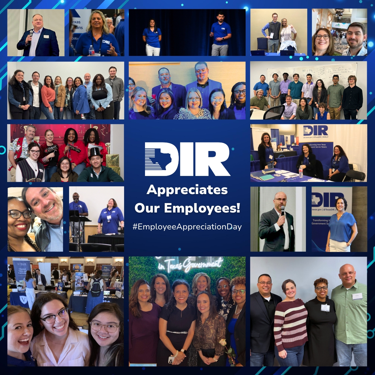 Today, we celebrate the incredible employees at DIR who work tirelessly to transform how Texas government serves Texans. 

Thank you for your hard work, passion, and commitment to excellence!

#EmployeeAppreciationDay #DIRisIT