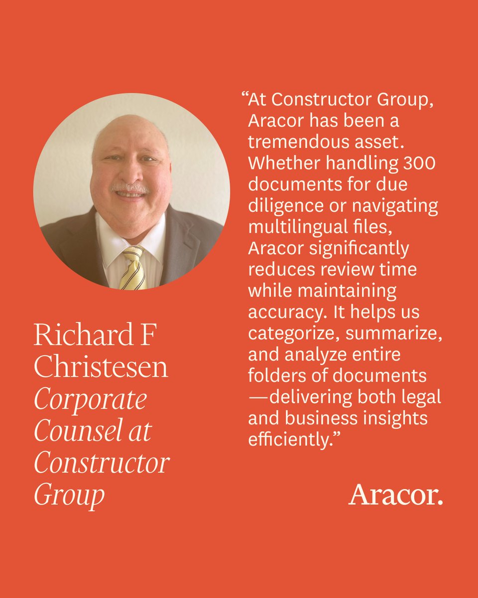 Real Results, Proven Impact 

300+ docs for due diligence? Multilingual files? Aracor streamlines it all—faster reviews, smarter insights.

🔍 Try it today: aracor.ai
