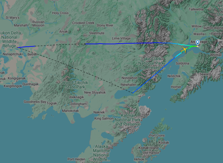 SirListenalot's tweet photo. Old news 🙂 Mar04 1000z #KC46 #AE5BC8 #HIFI31 returns to Anchorage (with KC46 #AE5F9E #HIFI32) after AR with #B1 #MURK02, which was cleared to KRDR (Grand Forks) via CJAYY - GRIZZ https://t.co/2bqMnpF1dv