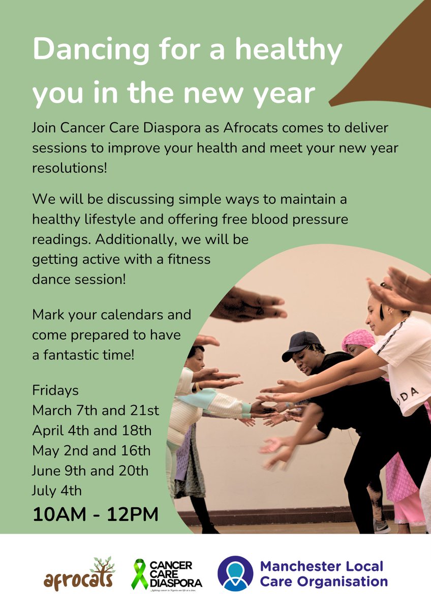 Excited to be collaborating again with <a href="/afrocatsmcr/">Afrocats</a> #Dancing for a #HealthyYou project in Harpurhey #Manchester #HealthyLiving #healthylifestyle #health and #wellness #cancersupport 🎀