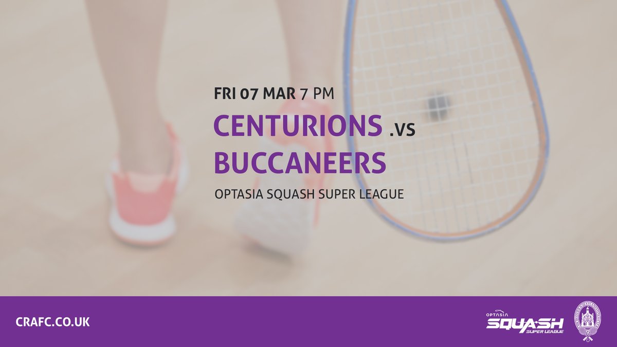 🚀 SSL Match Night! 🔥

The Chichester Centurions are back on home turf in the Optasia Squash Super League tonight, facing off against the Bristol Buccaneers! 🏆

🔗 Watch &amp; find out more: crafc.co.uk/facilities/squ…