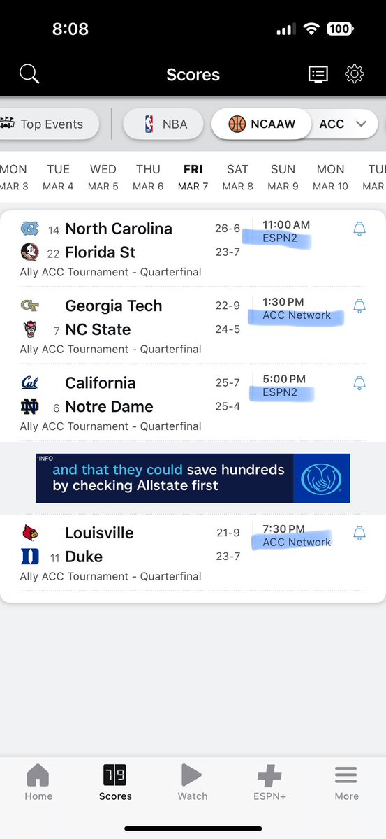 Kelly Gramlich (@kellygramlich) on Twitter photo So many great games in the <a href="/accwbb/">ACC Women's Basketball</a> tournament today! Tune in all day on ESPN2 & <a href="/accnetwork/">ACC Network</a>, we will have you covered at halftime. So many great games in the <a href="/accwbb/">ACC Women's Basketball</a> tournament today! Tune in all day on ESPN2 & <a href="/accnetwork/">ACC Network</a>, we will have you covered at halftime.