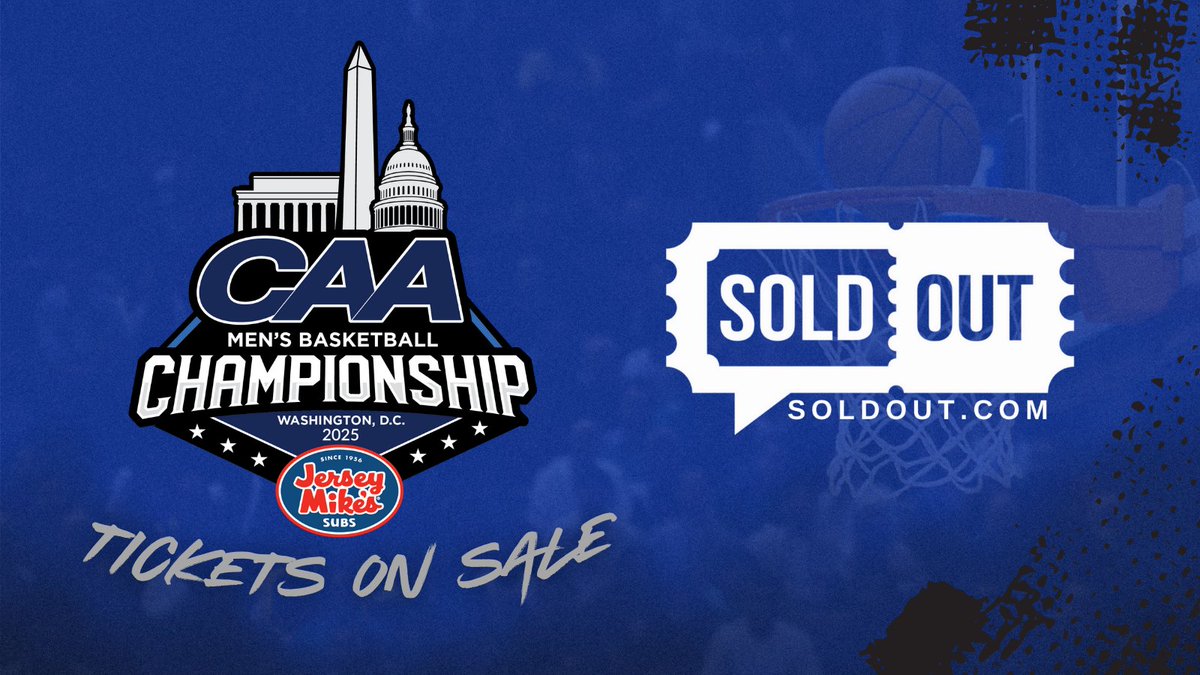 SOLDOUT.COM (@soldoutcom) on Twitter photo The 2025 CAA Men's Basketball Championship starts today! 🏀 Get your tickets now at soldout.com/performer/caa-… - The official ticket resale partner of <a href="/CAASports/">Coastal Athletic Association</a> The 2025 CAA Men's Basketball Championship starts today! 🏀 Get your tickets now at soldout.com/performer/caa-… - The official ticket resale partner of <a href="/CAASports/">Coastal Athletic Association</a>