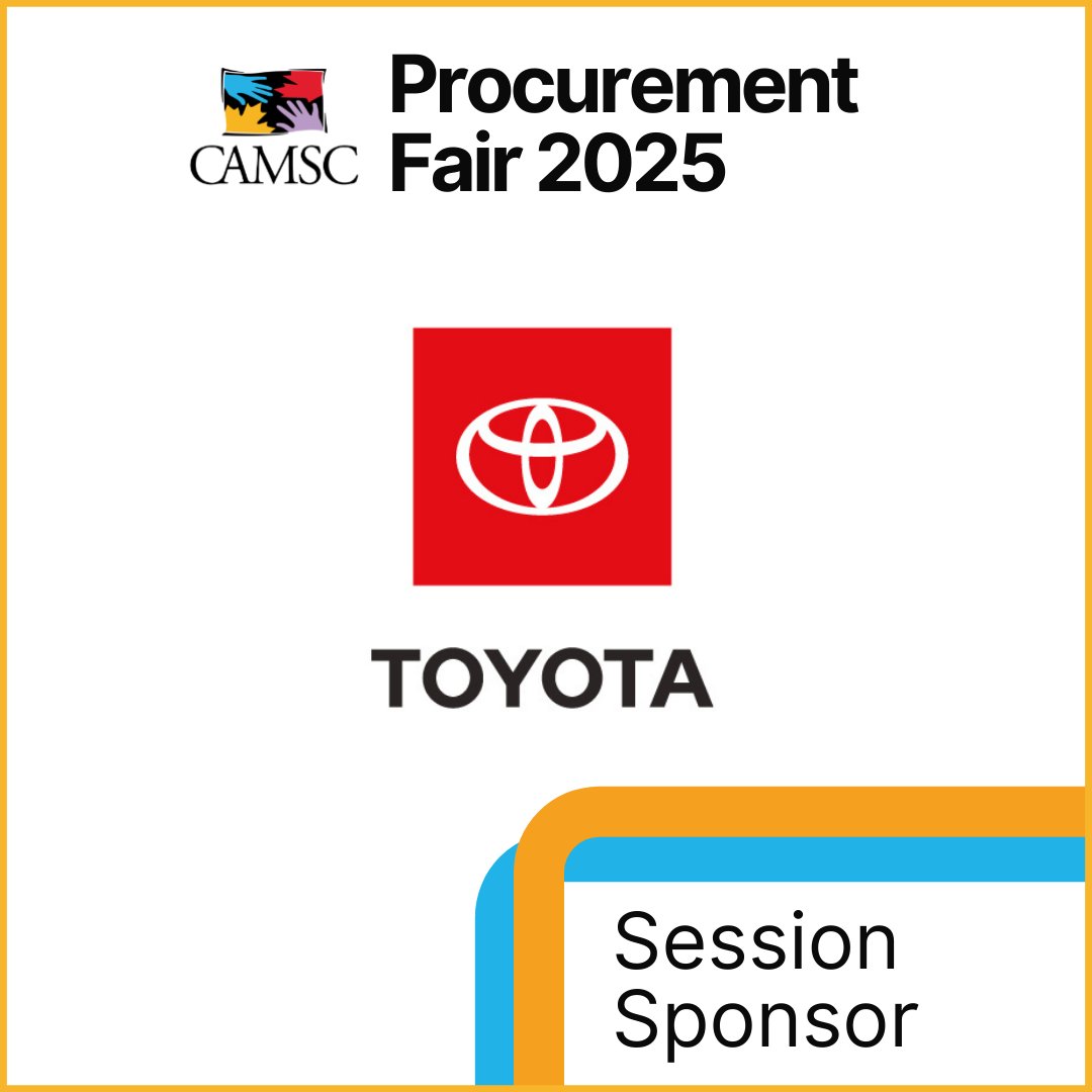 🚀 We’re proud to announce Toyota as the Session Sponsor for the 2025 Procurement Fair!

📅 Join us on April 15-16, 2025, at Automotive Building (Former Beanfield Centre), Toronto for CAMSC’s 20th Annual Diversity Procurement Fair.

🔗 Register today: lnkd.in/dvkdkNZX