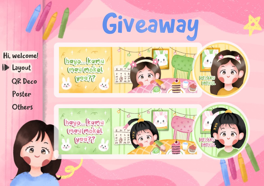 Giveaway Layout! Help repost?🎀

Terima kasih untuk kakak <a href="/prinmadona/">viviz @ after dm</a>  karena sudah sponsorin layout "mau mokel" ini untuk 2 oraang iaa >_<

Syaratnya follow <a href="/prinmadona/">viviz @ after dm</a> + repost postingan inii🌸

End 9 Maret yaah!🌷

#zonauang #zonaba #zonabu